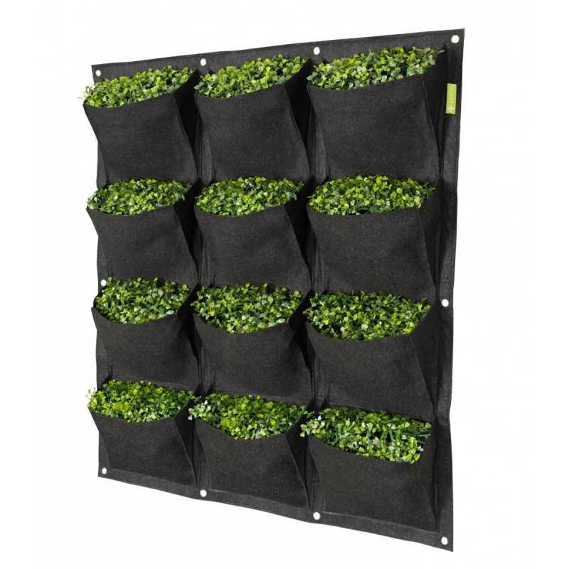 Mur végétal WALL POT 12 poches - 90 x 100cm - Herbes aromatiques, fleurs, plantes vertes