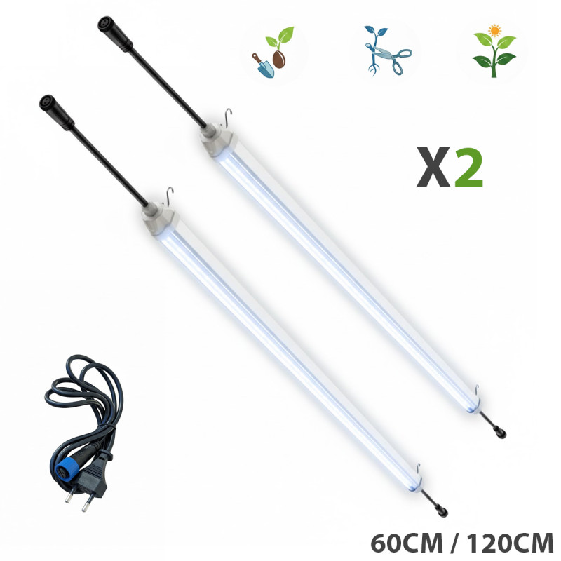 Rampe LED Horticole 60cm/120cm - Pour semis, boutures et début de croissance - IP65