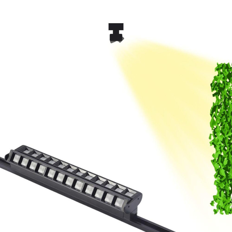 Spot horticole double sur rail - 2x30W - 60W