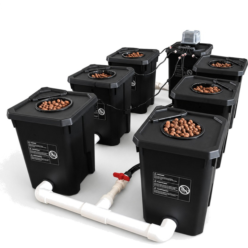 Système RDWC 6×27L – Recirculation Hydroponique Indoor