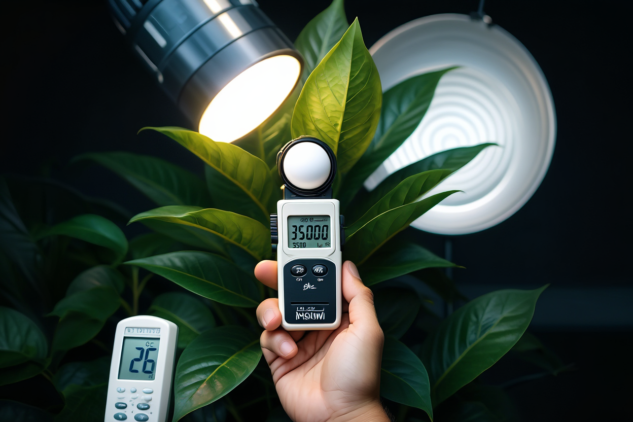 Mesure de l'éclairement avec luxmètre